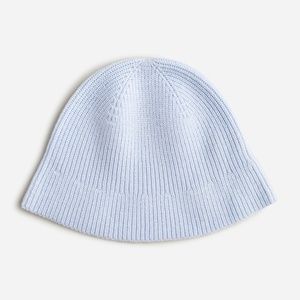 New J.CREW Alpaca-blend bucket Hat in Cool Breeze Blue